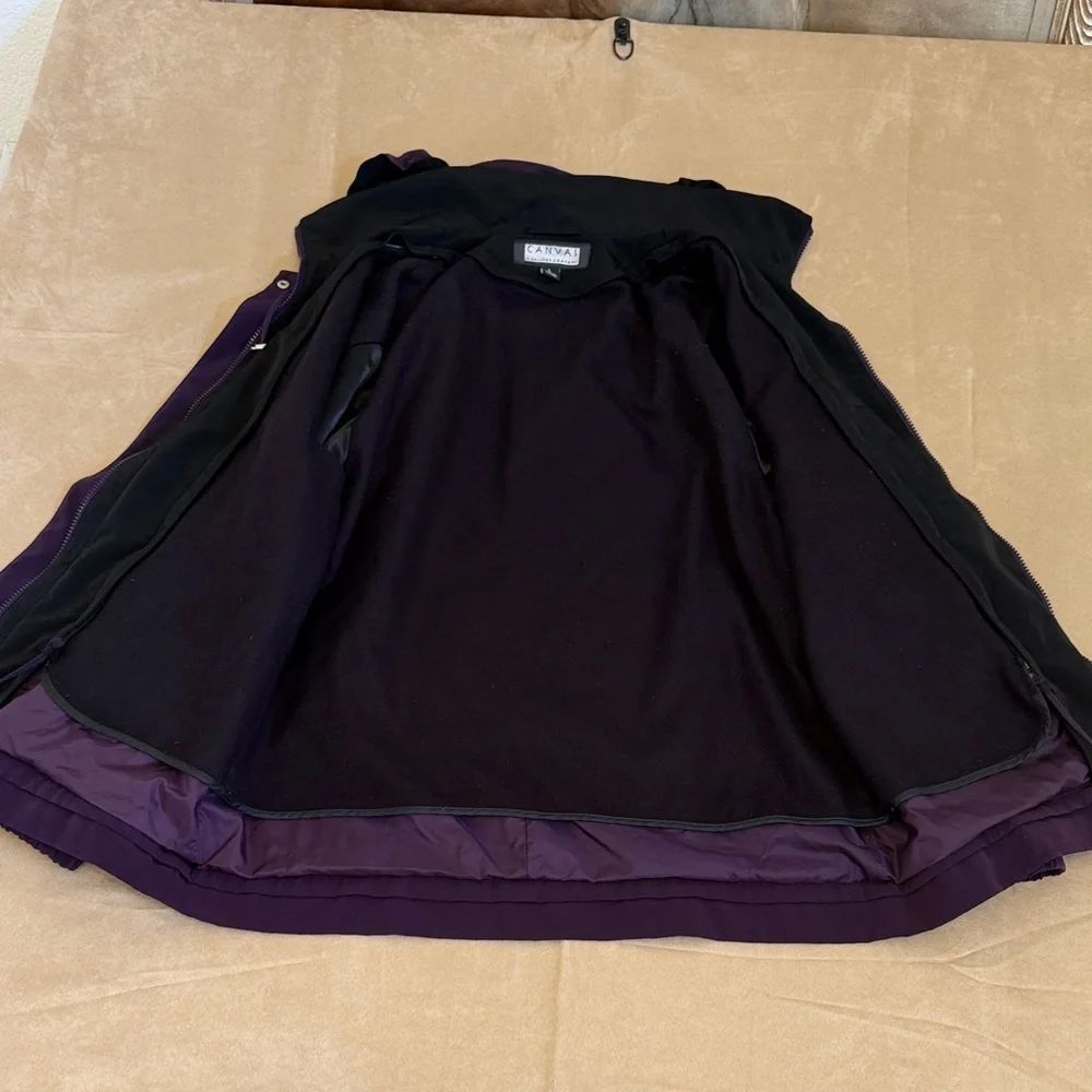 Canvas A Gallery Co.Purple Utility Jacket With Detachable Hood and Lining Size L